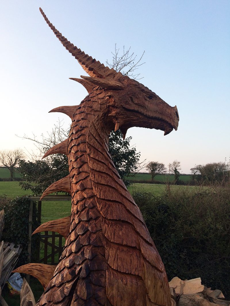 Large Dragon Head – Matthew Crabb Chainsaw Artist