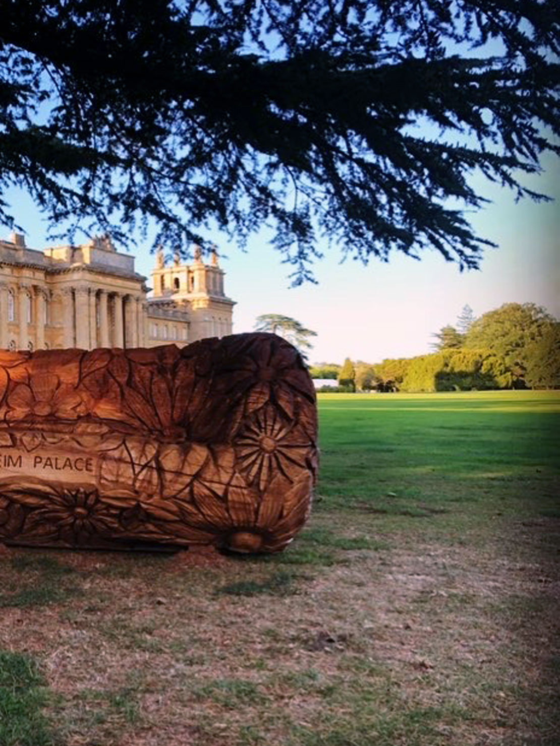 Floral bench at Blenheim Palace