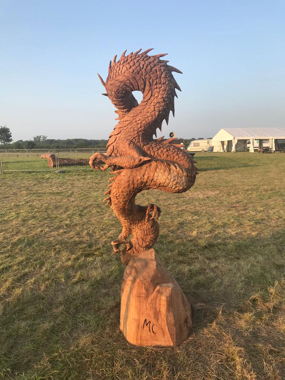 Chinese Dragon sculpture by Matthew Crabb