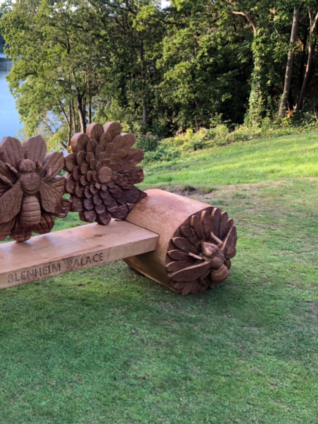 Bee bench at Blenheim Palace