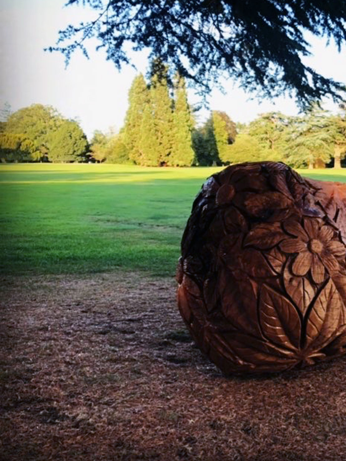 Floral bench at Blenheim Palace