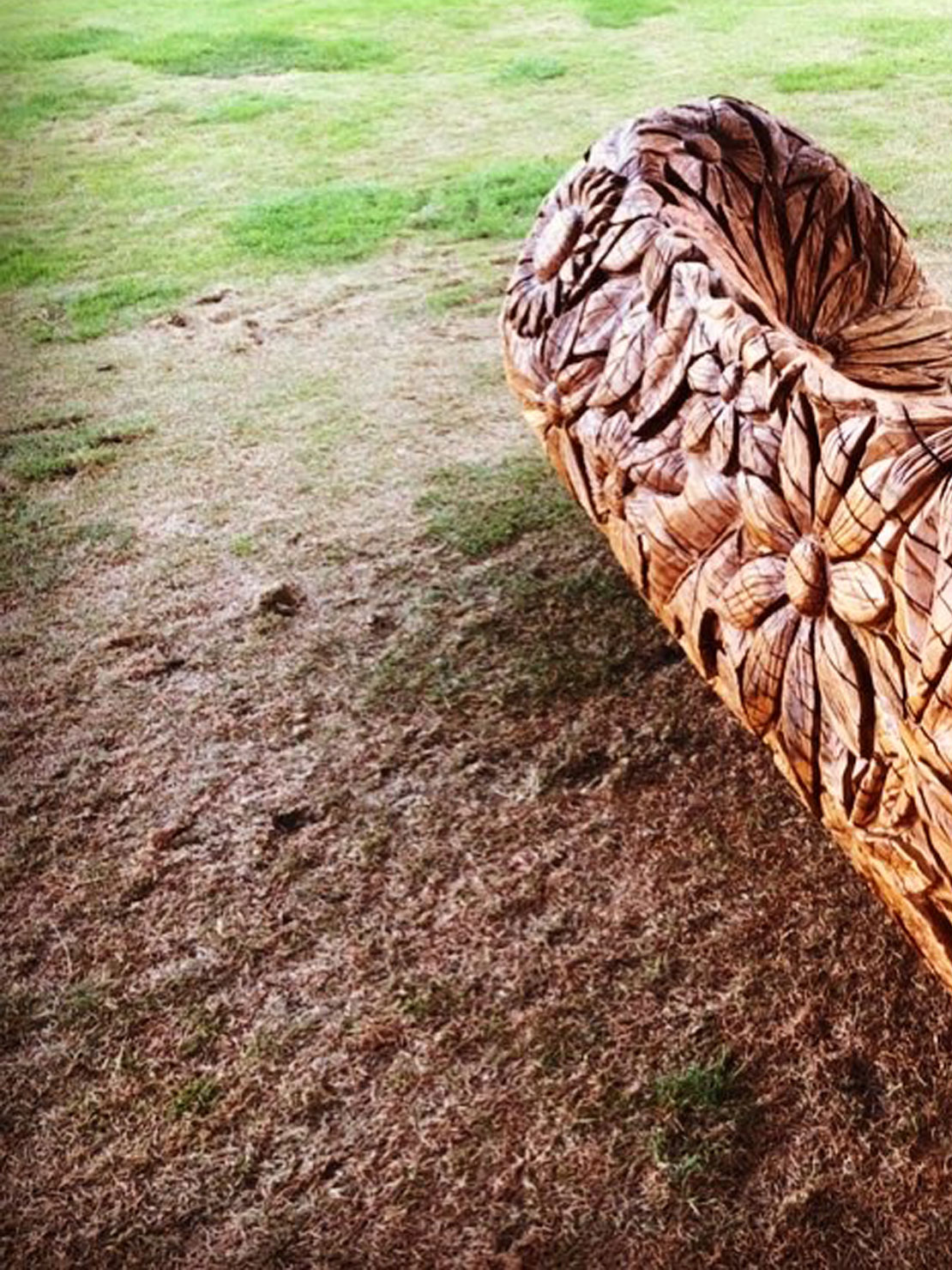 Floral bench at Blenheim Palace