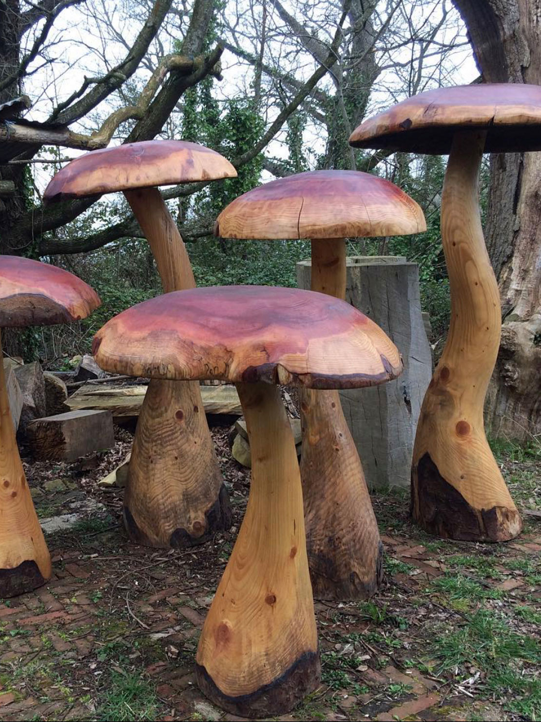 Giant Mushroom carvings Giant Mushroom carvings