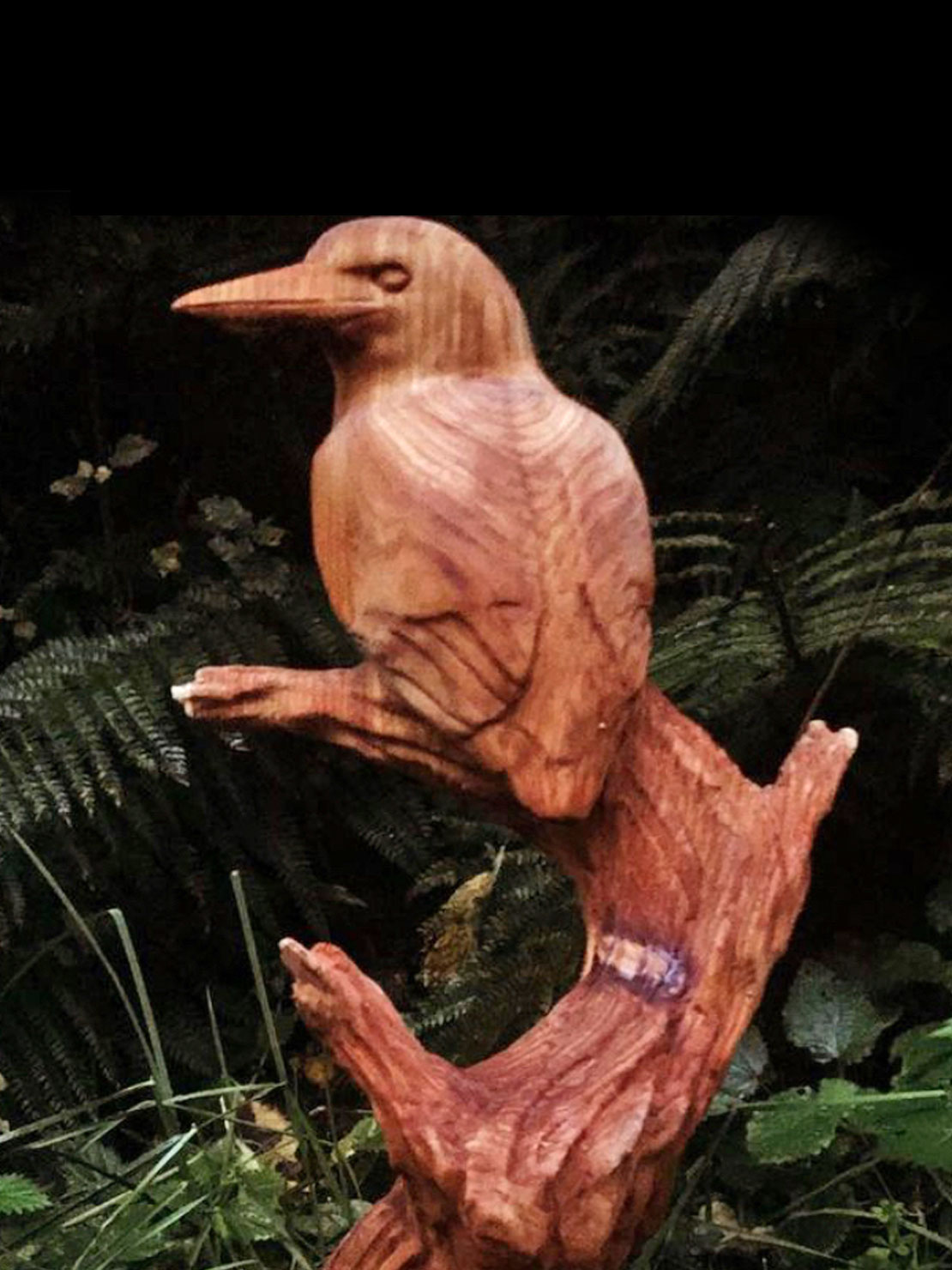 Kingfisher carving
