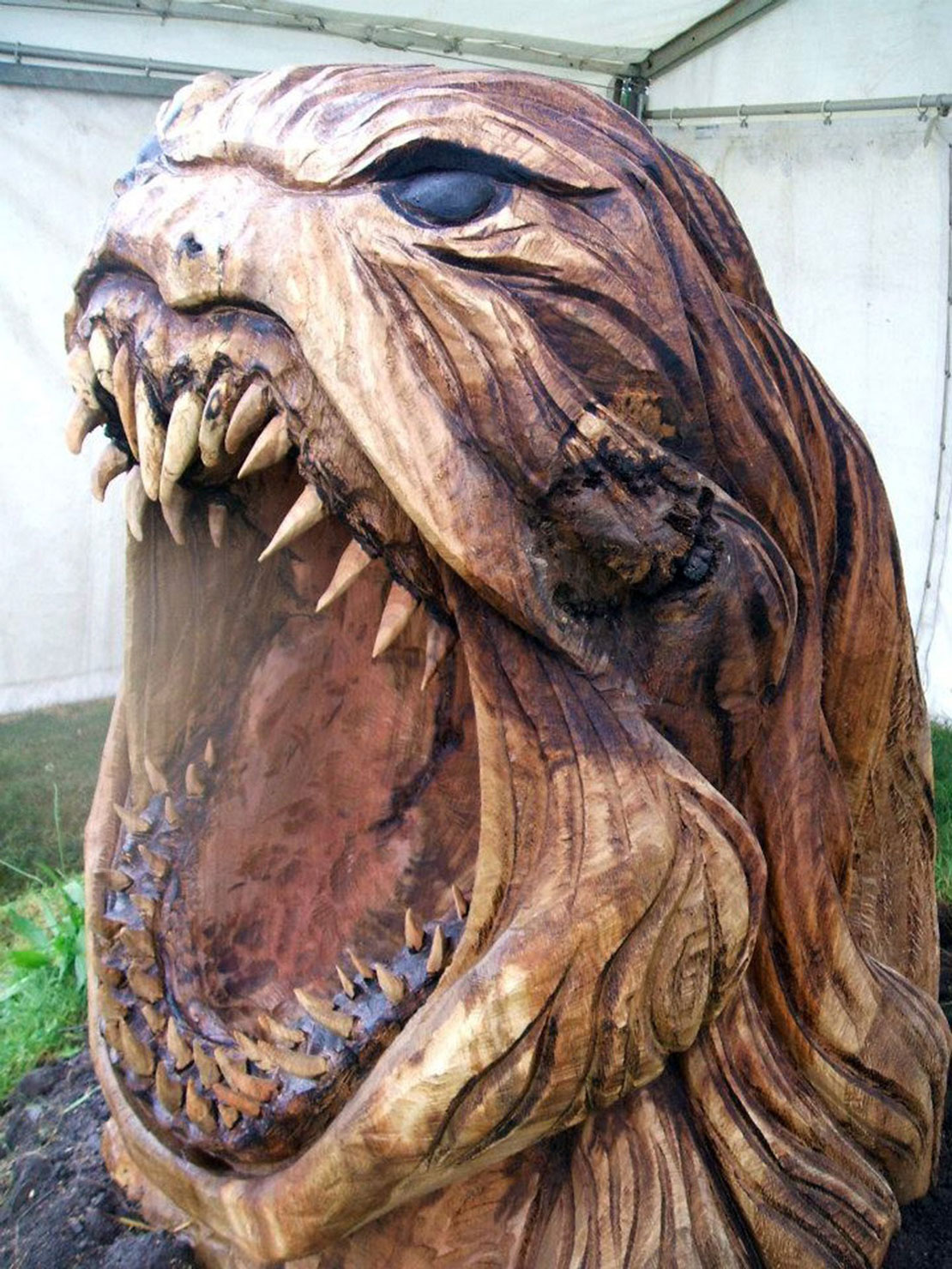 Kraken rising sculpture
