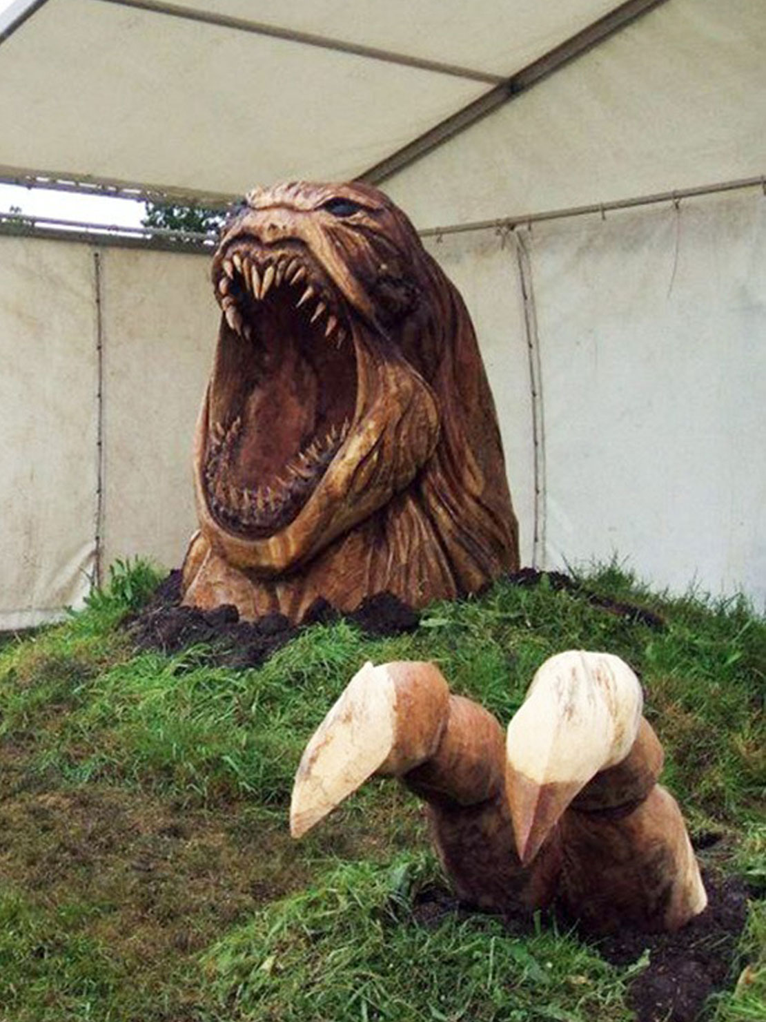 Kraken rising sculpture