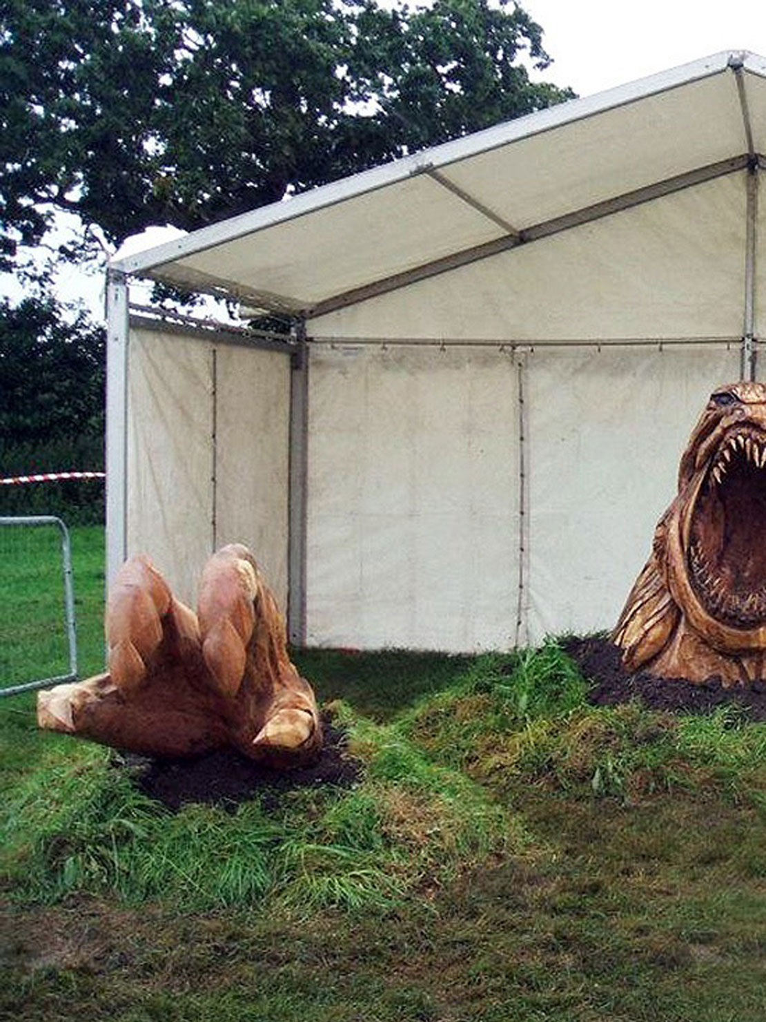 Kraken rising sculpture