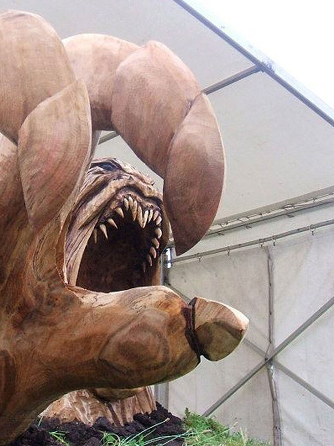 Kraken rising sculpture