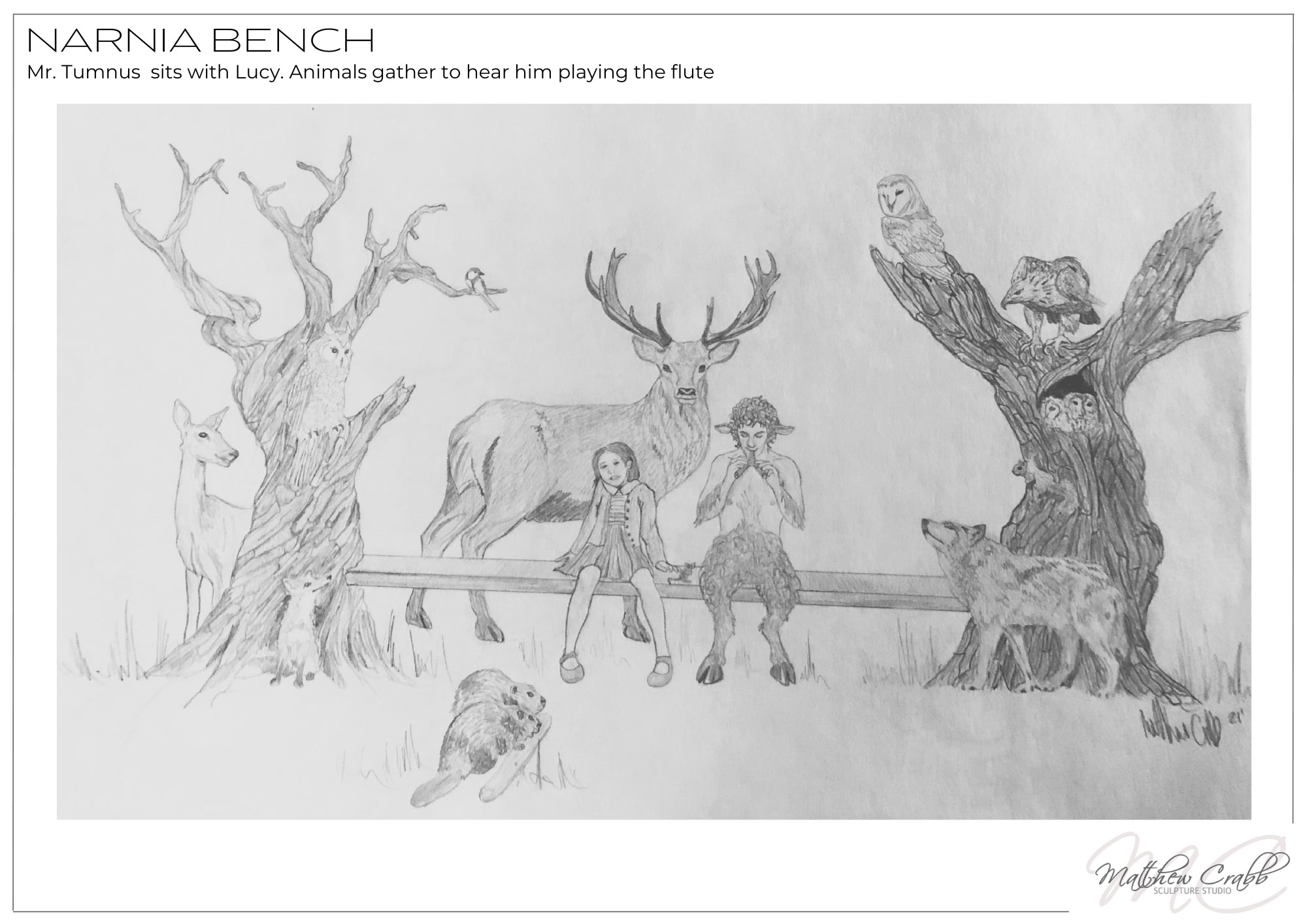 Narnia Bench Concept Design by Matthew Crabb