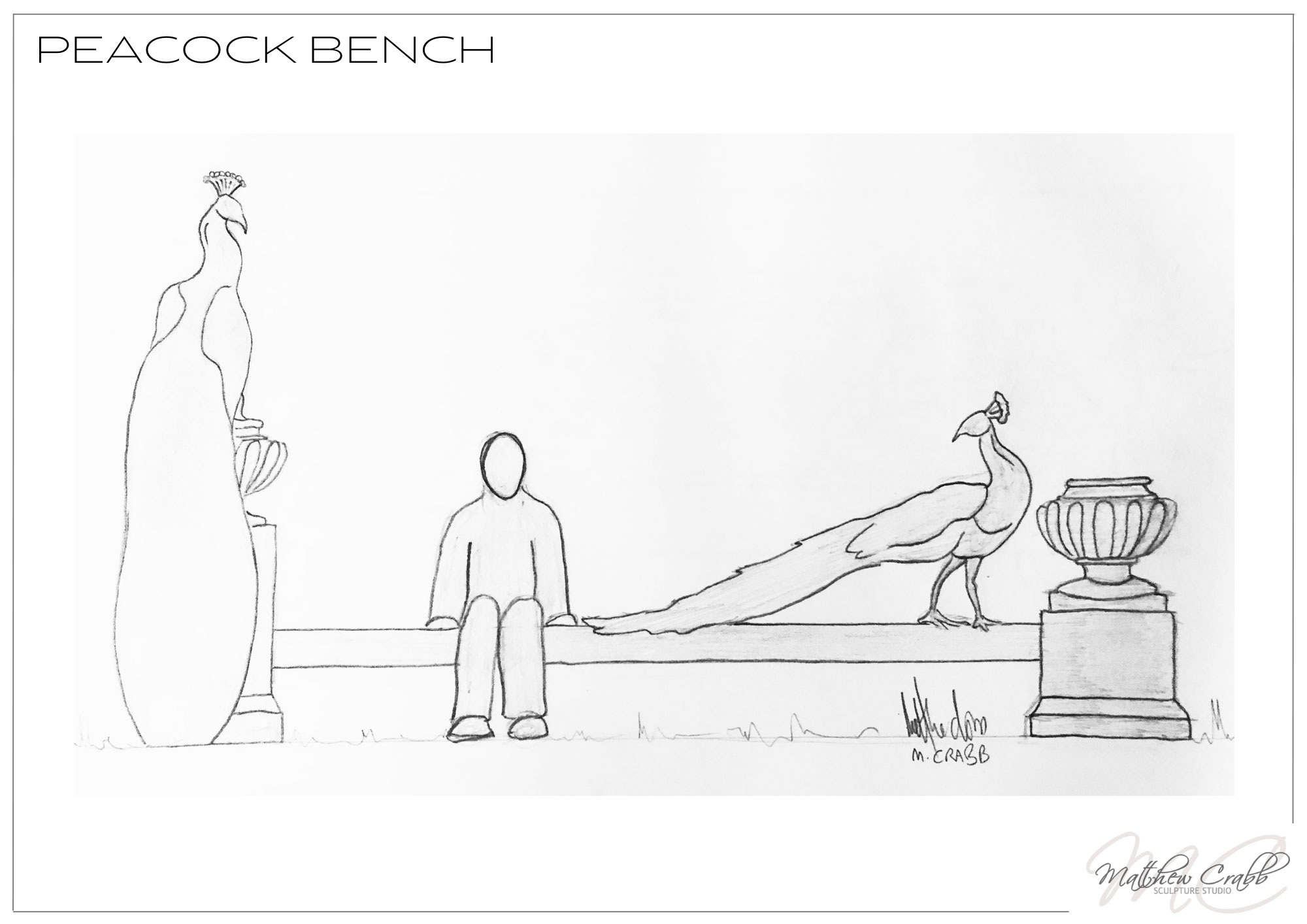 Peacock Bench Concept Design by Matthew Crabb