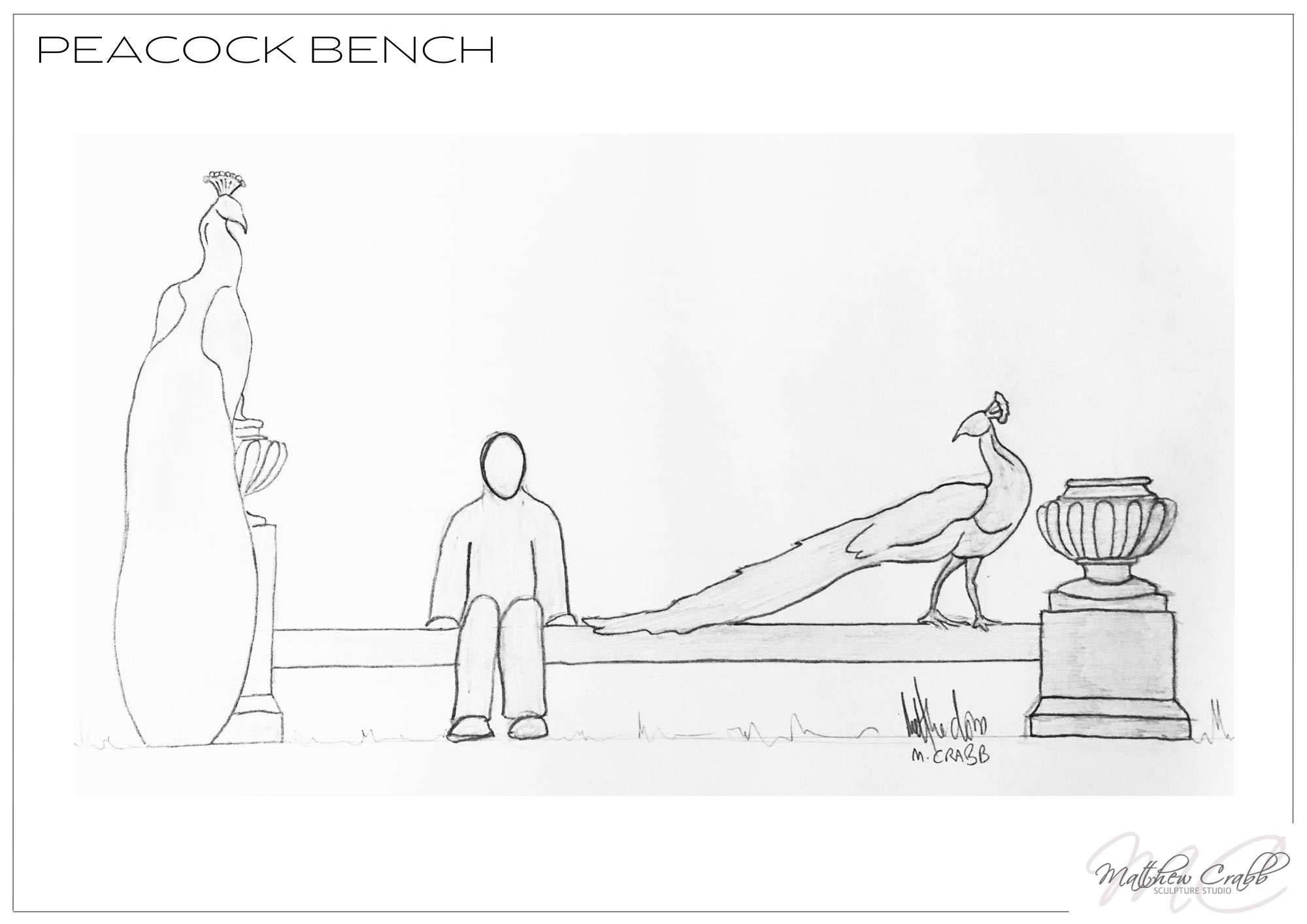 Peacock Bench Concept Design by Matthew Crabb